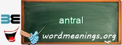 WordMeaning blackboard for antral